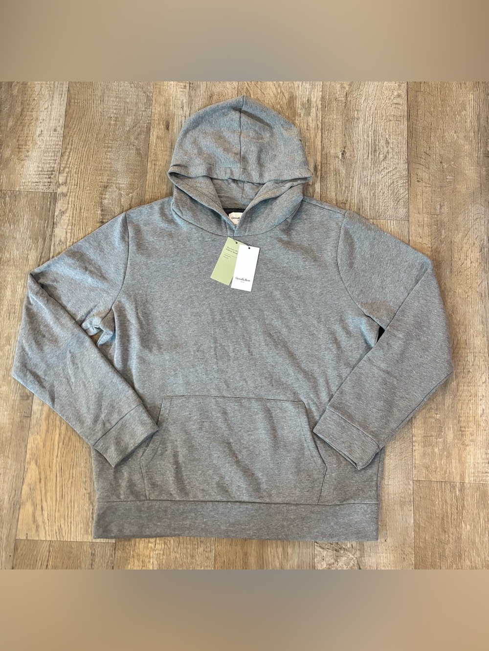 Men's Every Wear Fleece Hooded Sweatshirt in Gray size XL - Goodfellow & Co